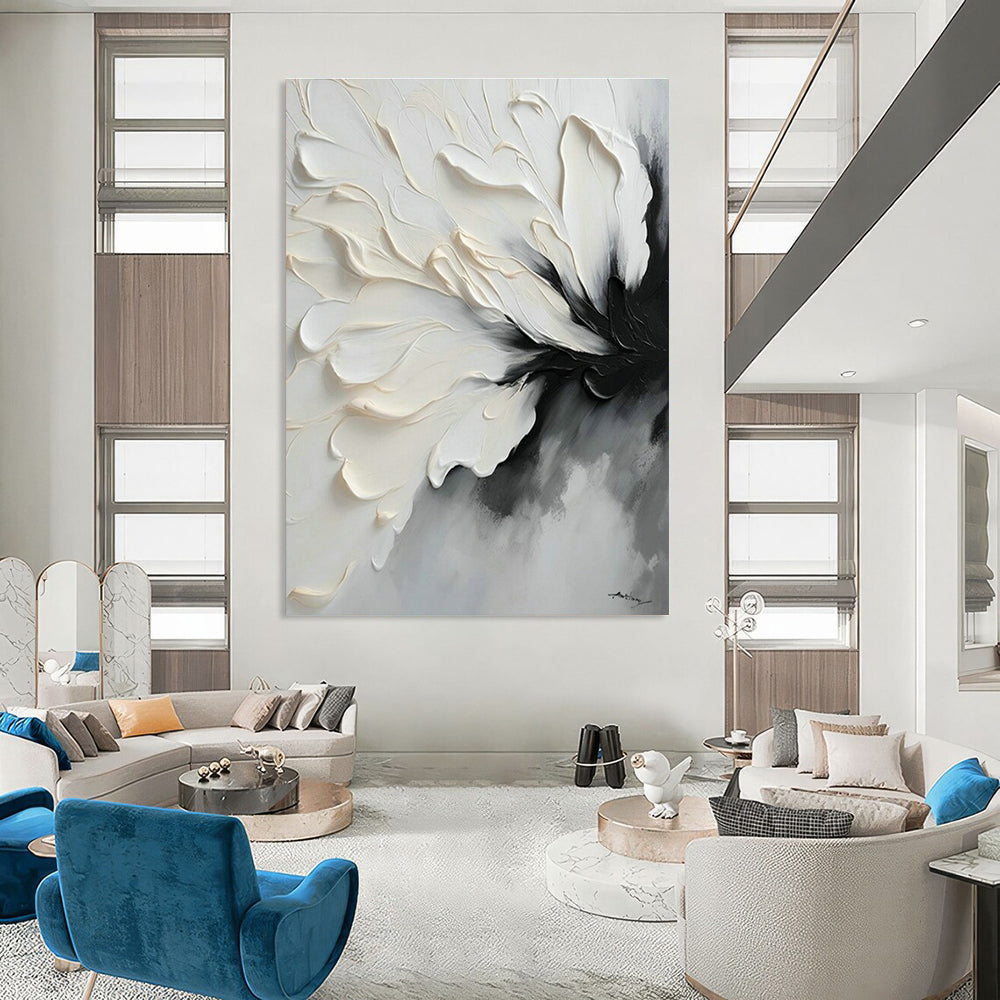Customizable Handmade Abstract Canvas for Entryway & Cottage Dining Room DLZ1648