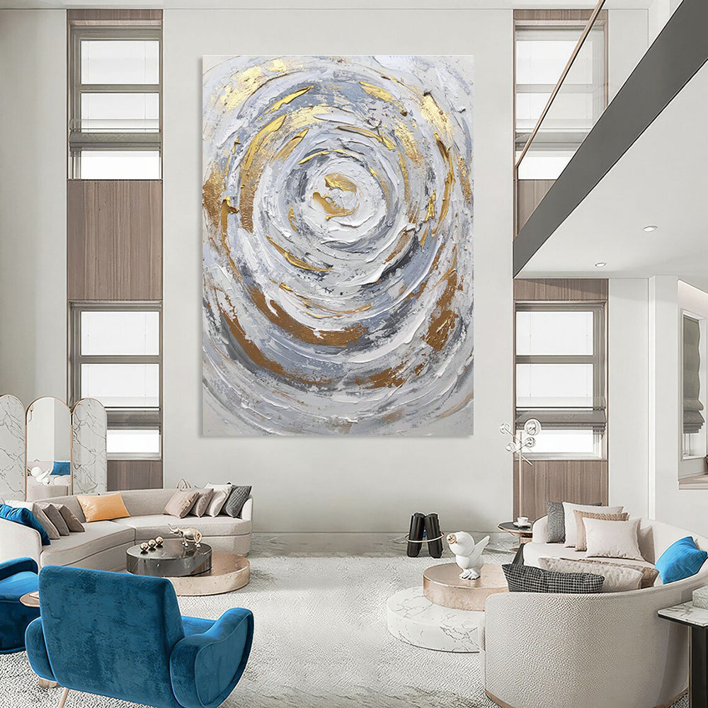 Extra-Large Handmade Abstract Canvas for Dining Room & Entryway DLZ1293