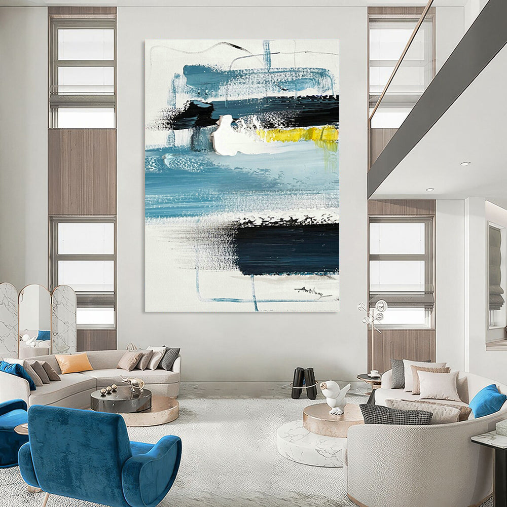 Custom Abstract Murals for Cottage Living Room Ceilings and Bedroom Feature Walls DLZ0788