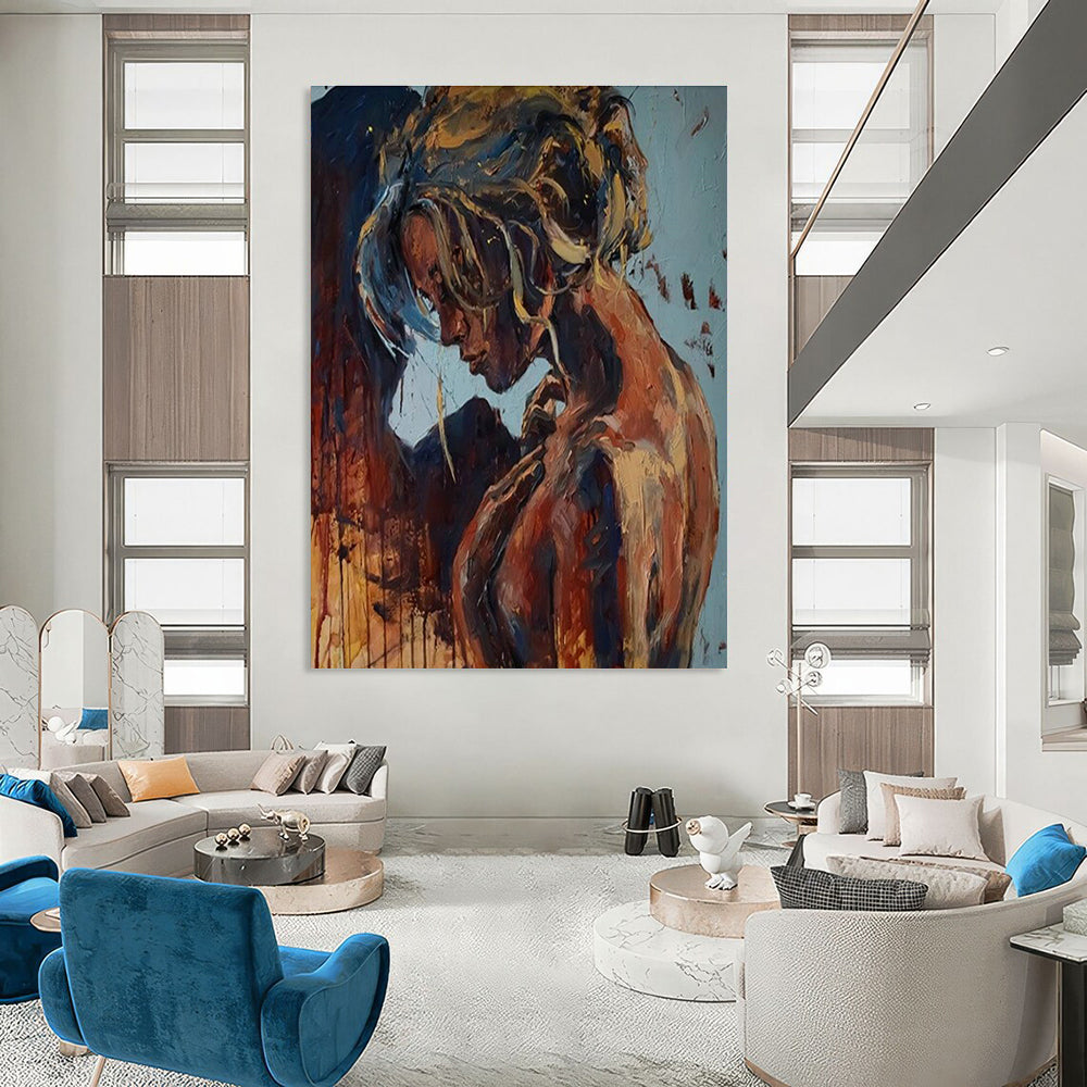 Custom Abstract Canvas for Cottage Dining Room & Living Room DLZ2351