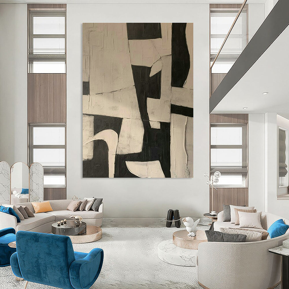 Oversized Custom Handmade Abstract Wall Decor for Cottage Office Loft and Bedroom Walk-out Balcony DLZ1874
