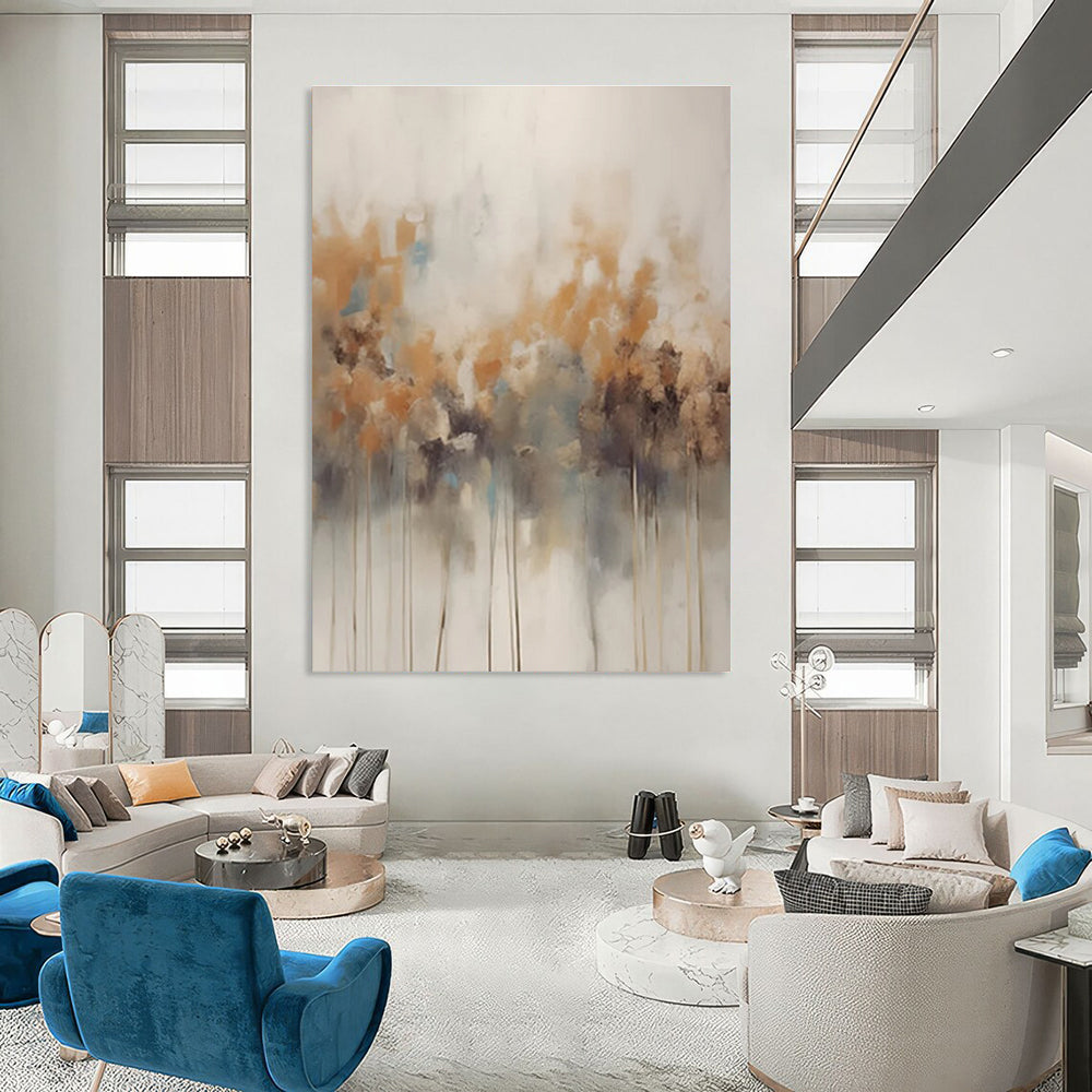 Soft Landscape Abstraction with Beige, Orange, and Blue ADGE117