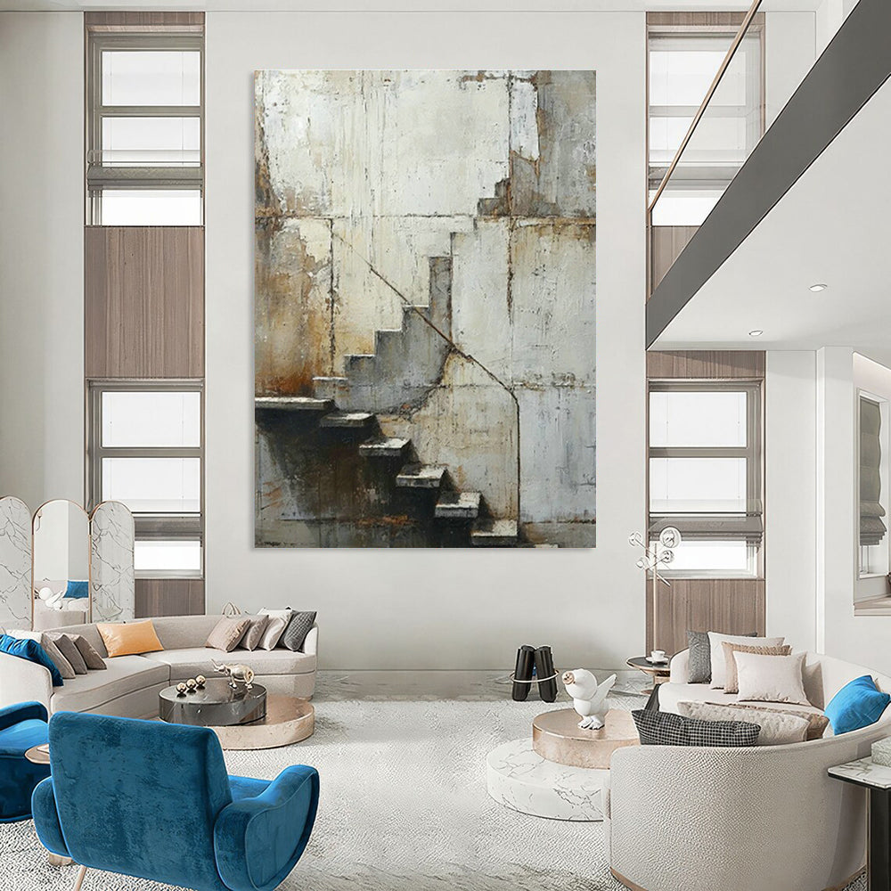 Oversized Custom Abstract Paintings for Living Room and Cottage Dining Room DLZ0523
