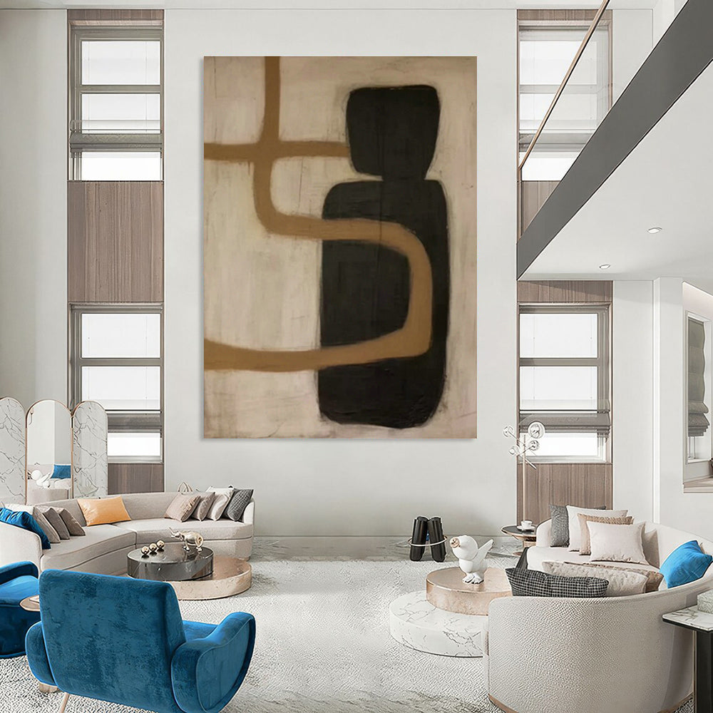 Abstract Hand - Painted Canvases for Living Room Coffee Table Trays & Dining Room Side Chair Accents DLZ0849