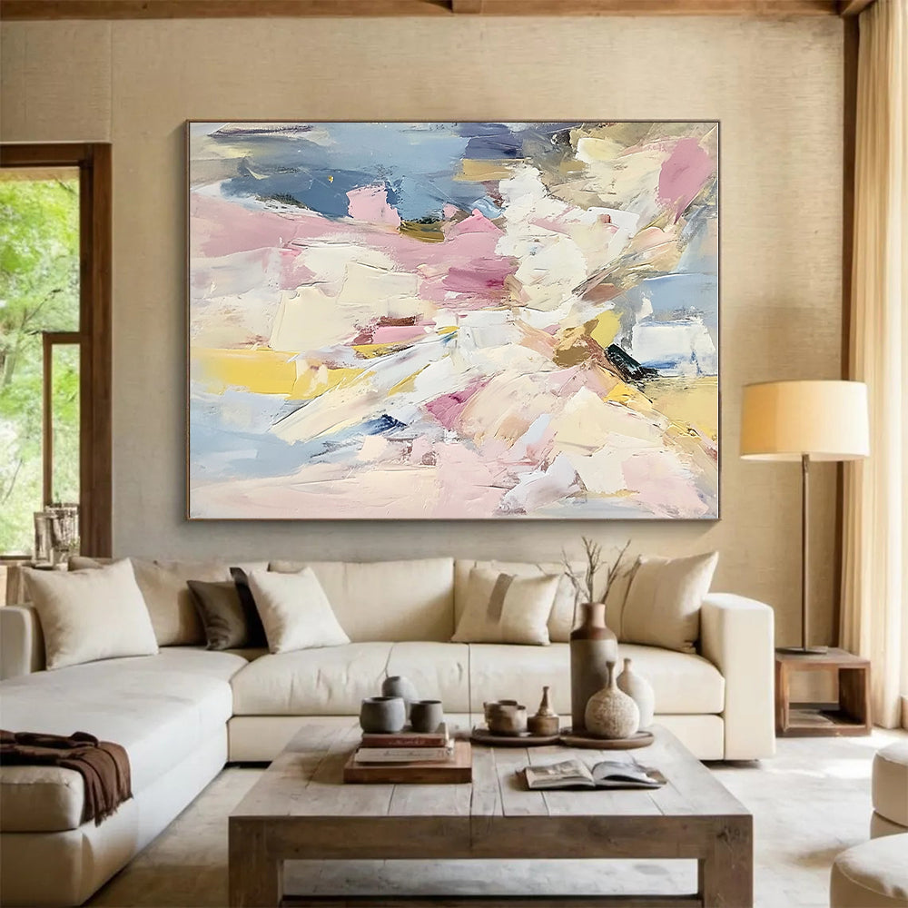 Pastel Abstract Painting with Soft Textures GER467