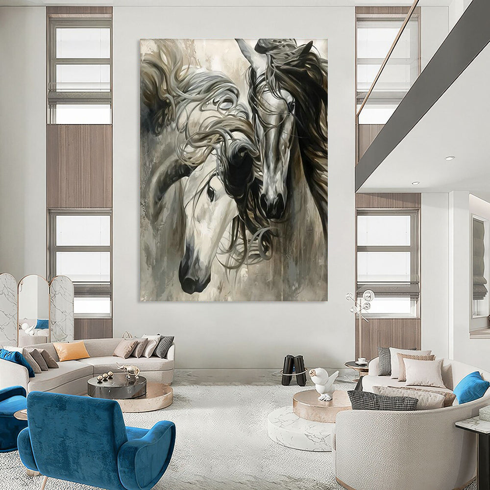 Oversized Abstract Painting for Living Room & Entryway DLZ2344