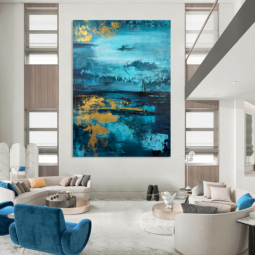 Enormous - Scale Custom Abstract Paintings for Dining Room Wine Cellars & Office Server Rooms DLZ0740
