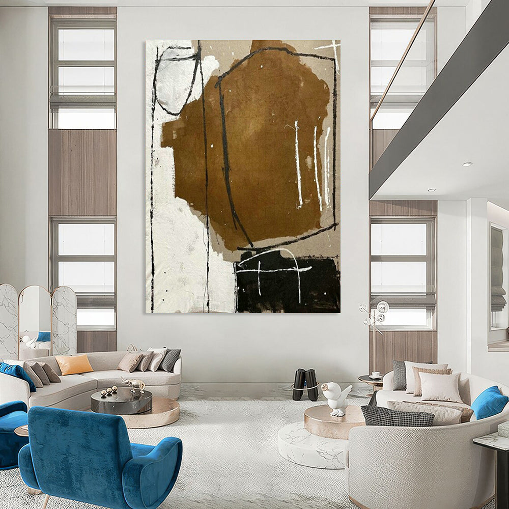 Oversized Handmade Abstract Canvas Art for Cottages & Bedroom DLZ2029