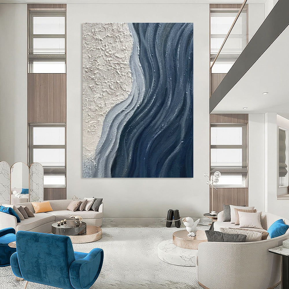 Custom Hand - Painted Abstract Art for Living Room Media Walls & Entryway Nooks DLZ0662
