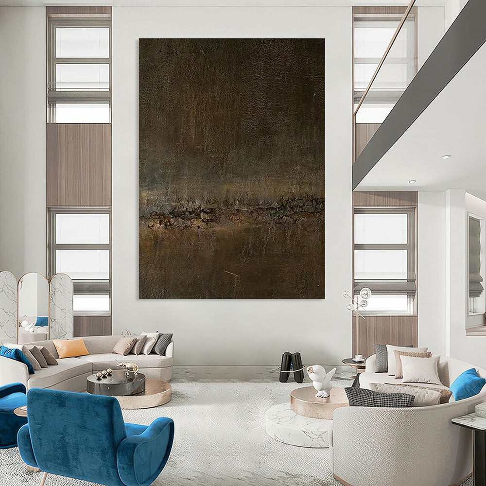 Large Customizable Handmade Abstract Painting for Cottage Living Room Bay Window and Bedroom Alcove DLZ1843