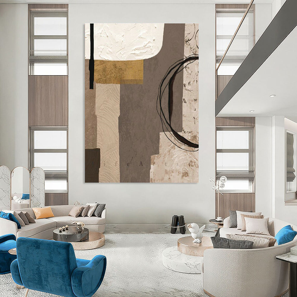Colossal Custom - Built Handmade Abstract Wall Art for Dining Room & Hallway DLZ2216