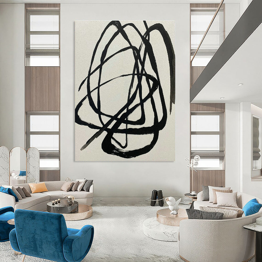 Oversized Hand Painted Abstract Artwork for Hallway & Entryway DLZ2020
