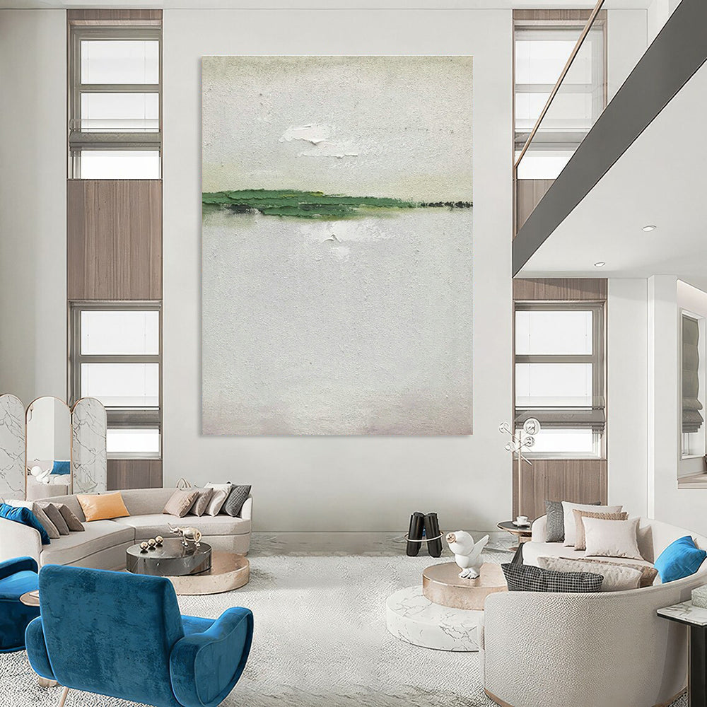 Hand - Painted Custom Abstract Canvases for Cottage Living Room Fireplaces and Dining Room Server Carts DLZ0802