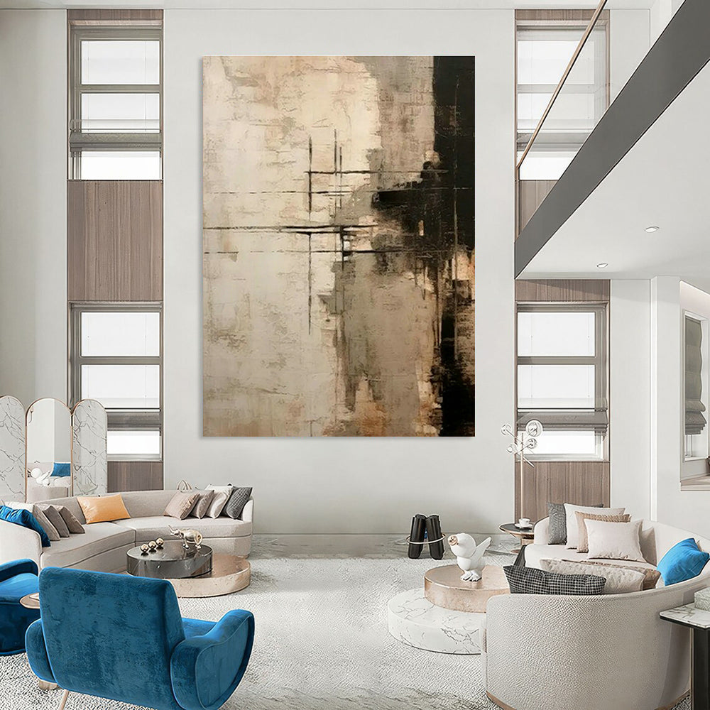 Giant - Format Custom Abstract Paintings for Dining Room Sophistication DLZ0419