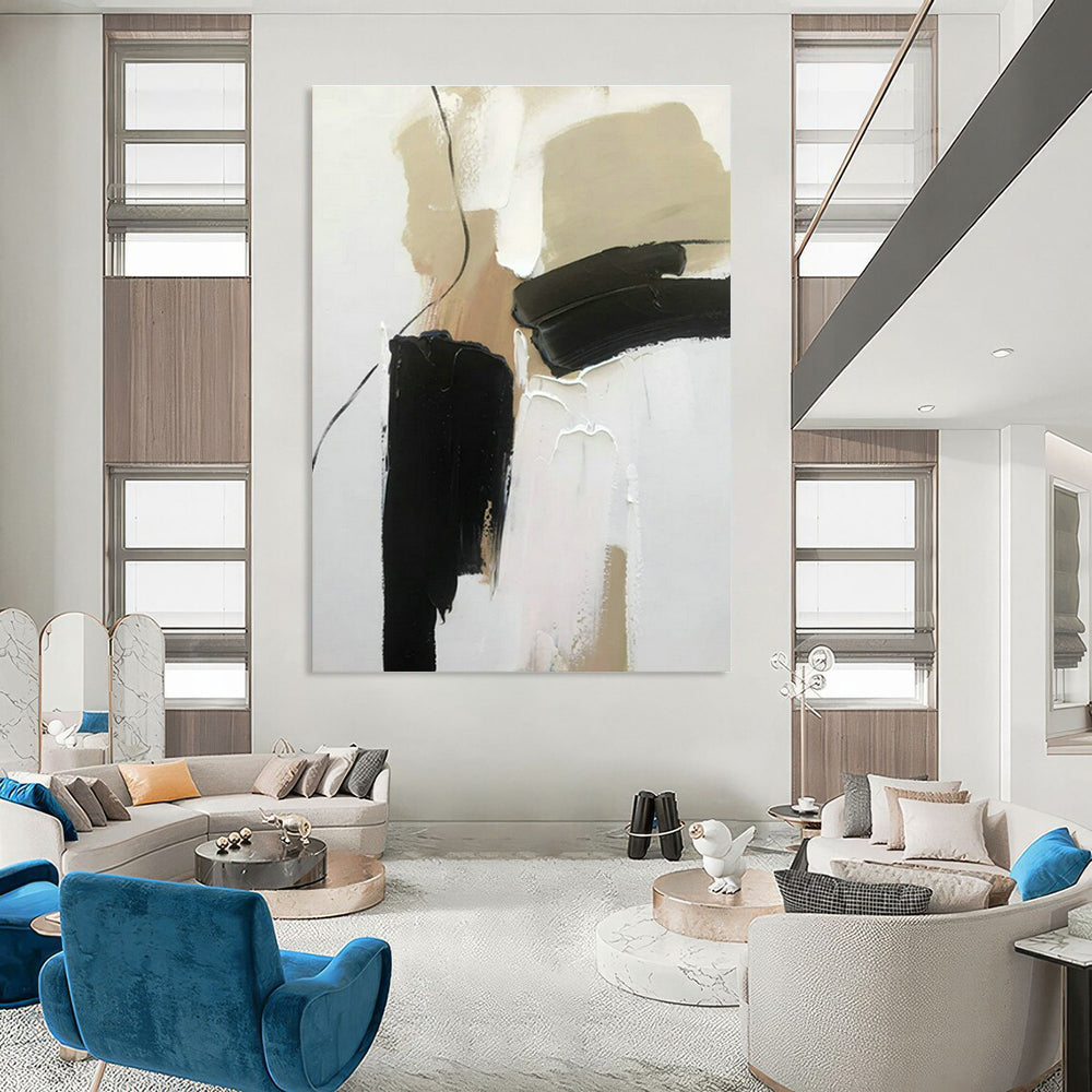 Original Handmade Abstract Canvas for Dining Room Server Hutch Wall and Entryway Key Drop Zone DLZ1685