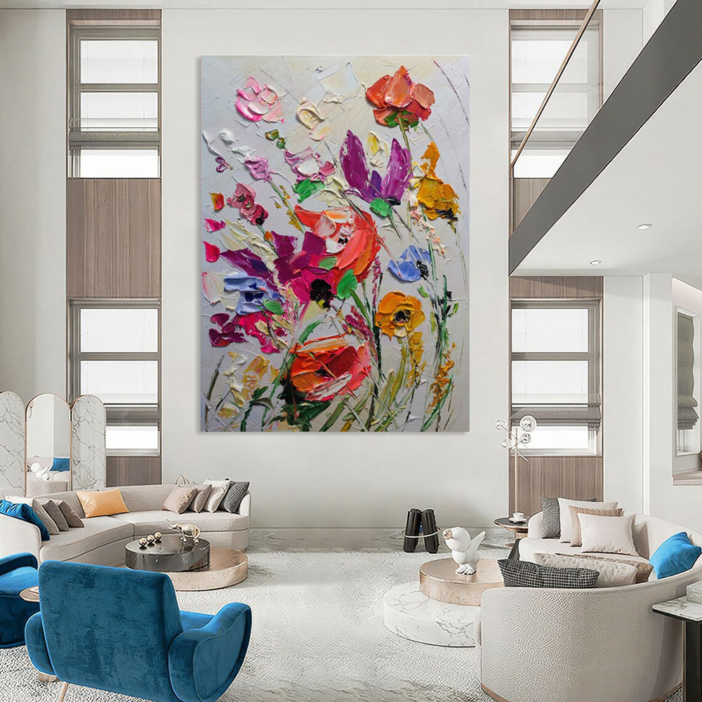 Vivid Flower - filled Abstract Painting ADGE265