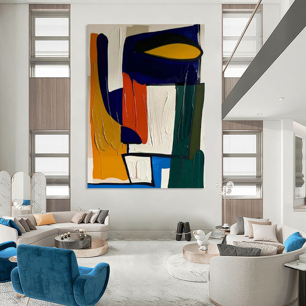 Hand-Painted Abstract Canvas for Hallway and Dining Room DLZ1463