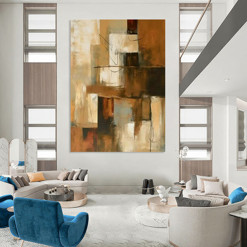 Unique Hand-Painted Abstract Canvas for Bedroom and Dining Room DLZ1441