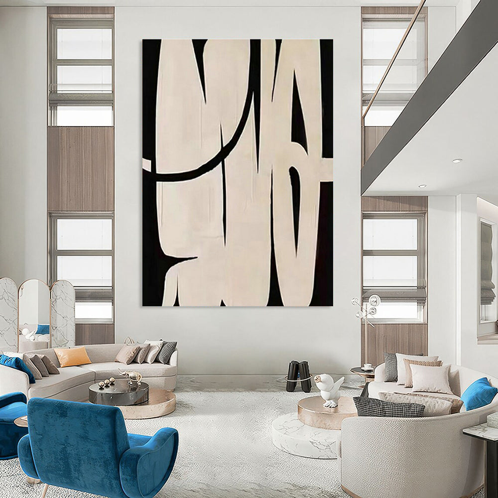 Oversized Handmade Abstract Painting for Dining Room & Hallway DLZ2023