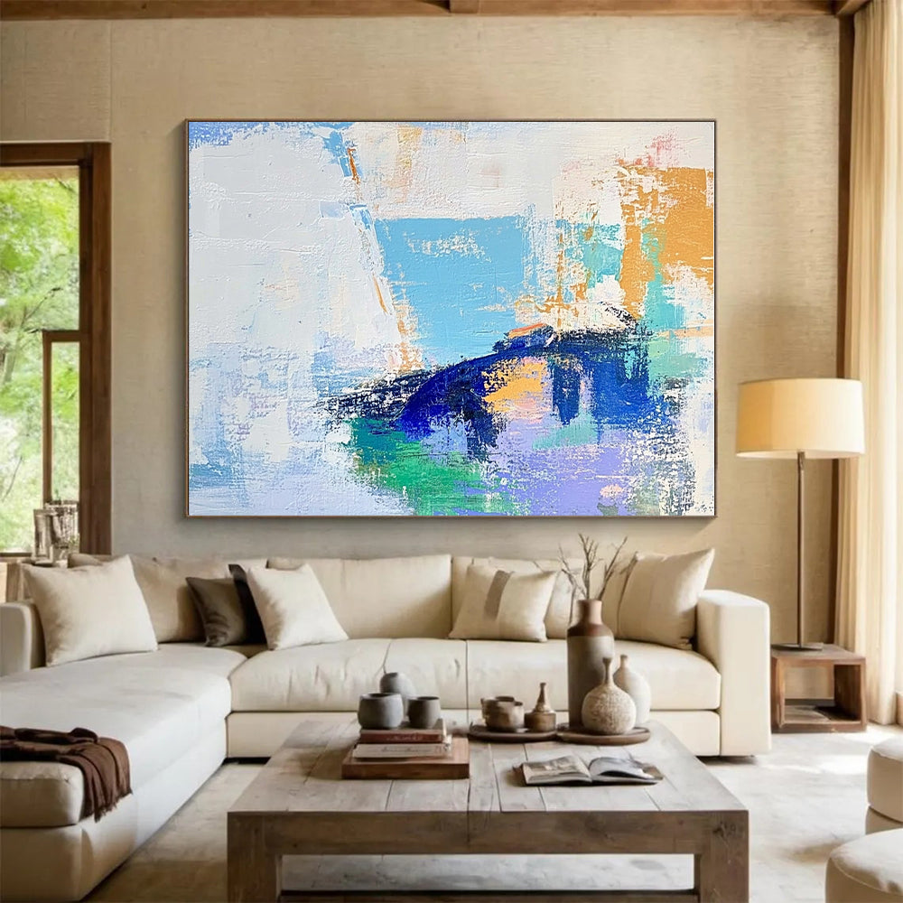 Colorful Abstract Painting with Portrait Elements GER570
