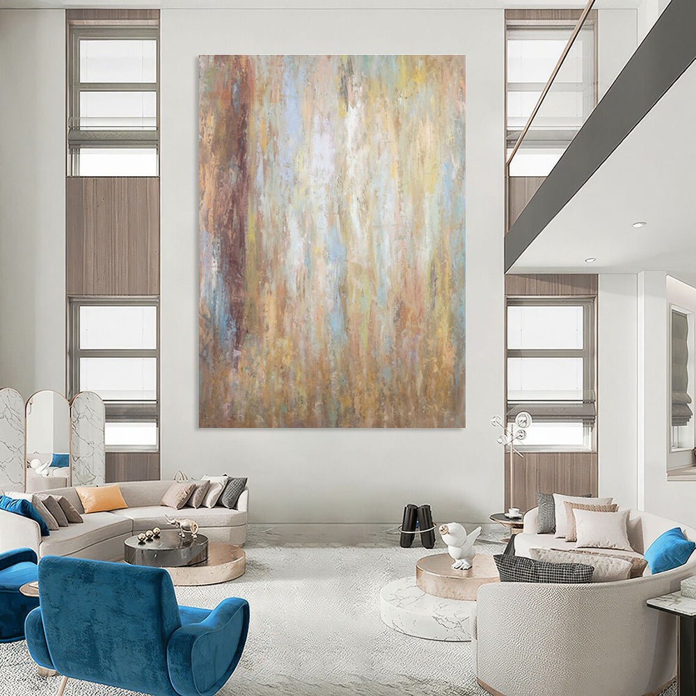 Large Hand-Painted Abstract Mural, a Creative Decoration for Office and Corridor DLZ0953