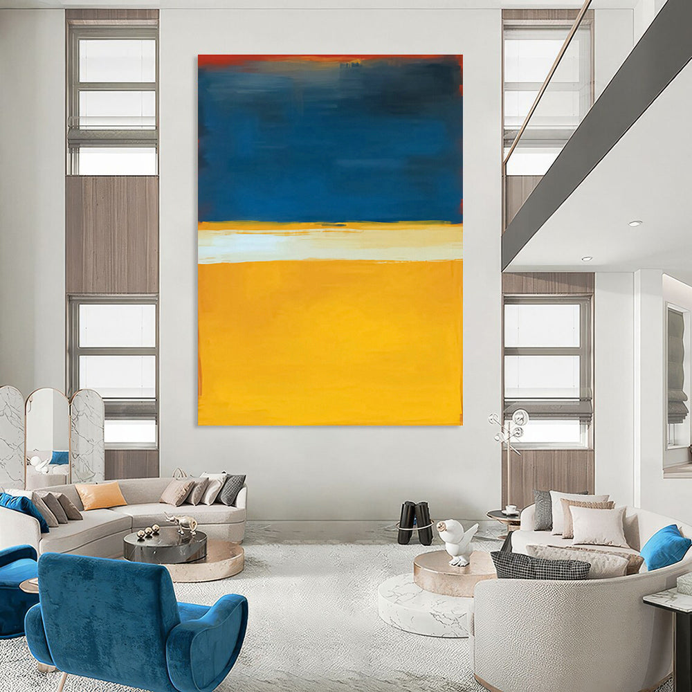 Oversized, Multi - Panel Custom Abstract Art for Bedroom Drama DLZ0451