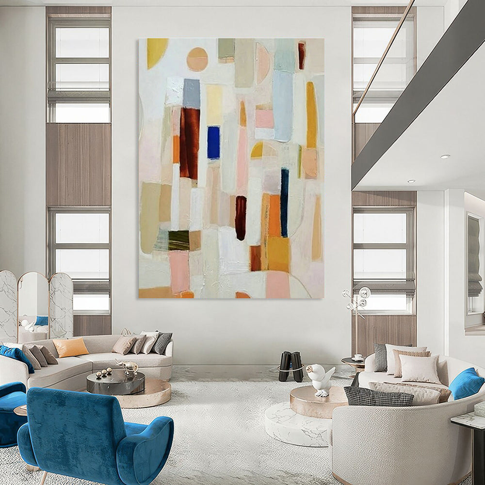 Custom Hand-Painted Abstract Wall Art for Bedroom and Dining Room DLZ1504