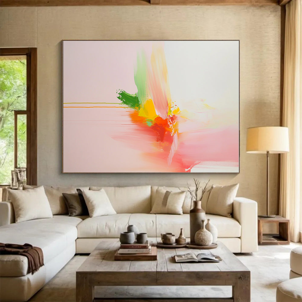 Pastel Color Burst Abstract Painting with Soft Dramatics GER146