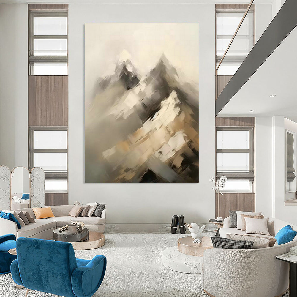 Hand - Painted Abstract Murals for Hallway Picture Ledge Displays & Entryway Doggy Corners DLZ0840