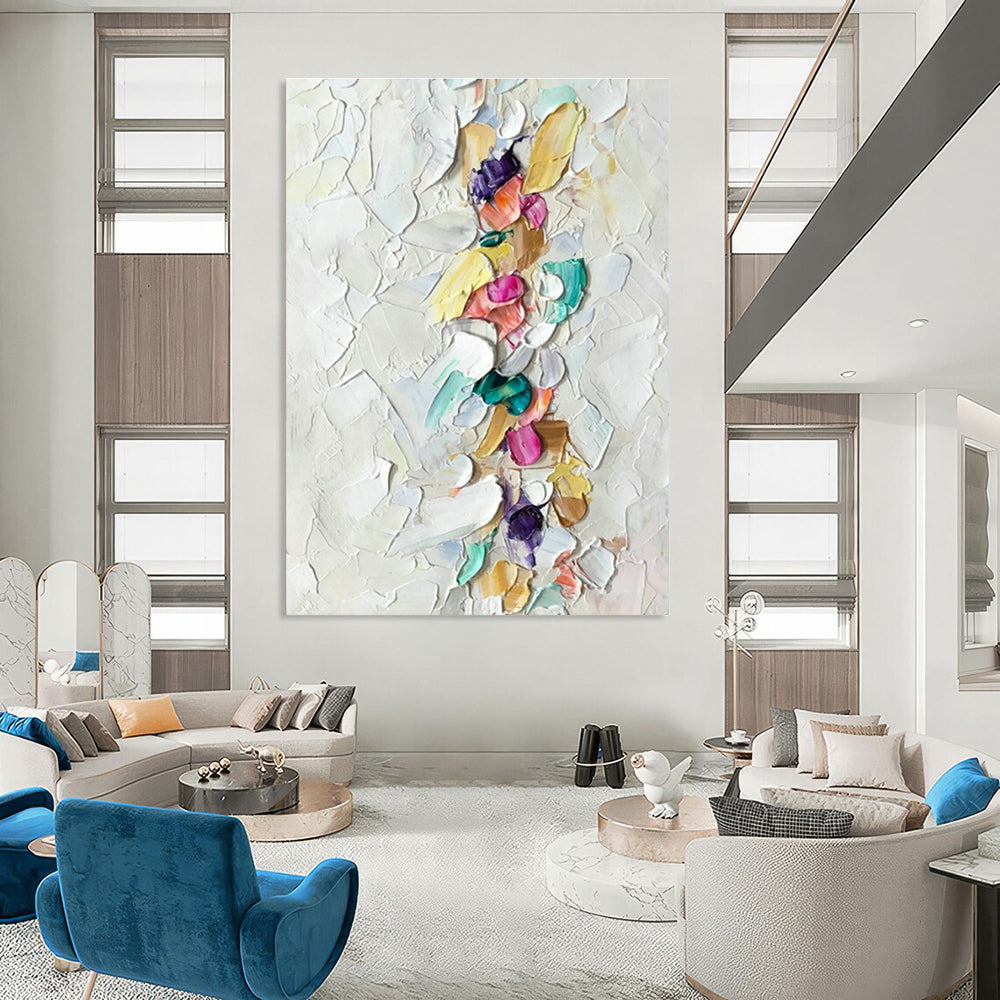 Custom-Made Extra Large Hand-Painted Abstract Canvas for Bedroom & Living Room DLZ0981