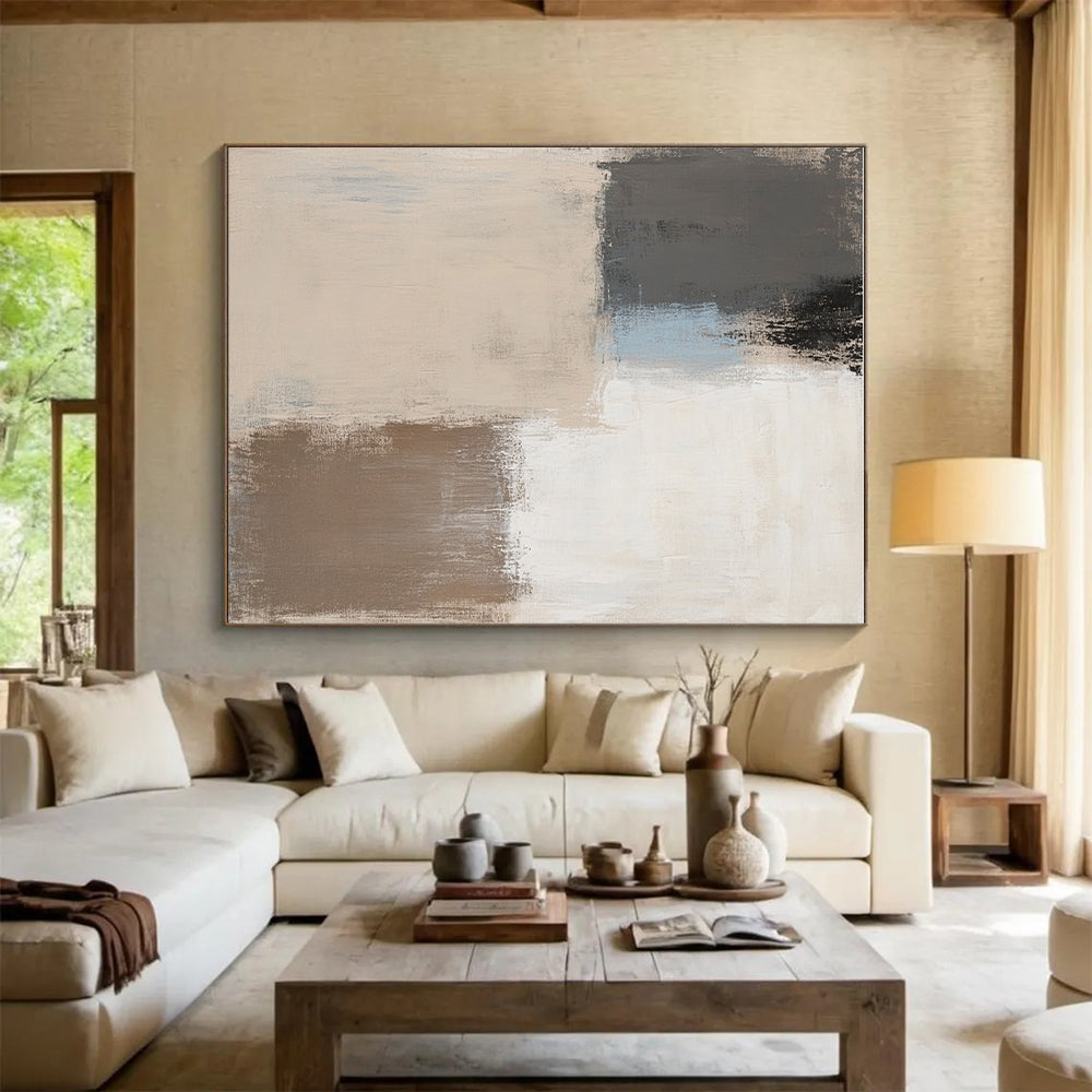 Muted Tone Abstract Painting with Soft Textures GER702