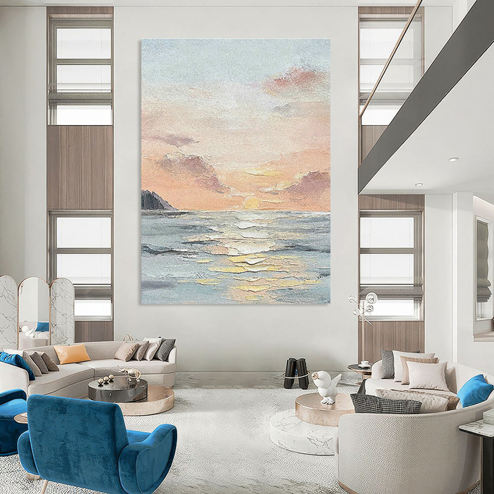 Vastly Sized Custom Abstract Wall Hanging for Dining Room & Entryway DLZ1151