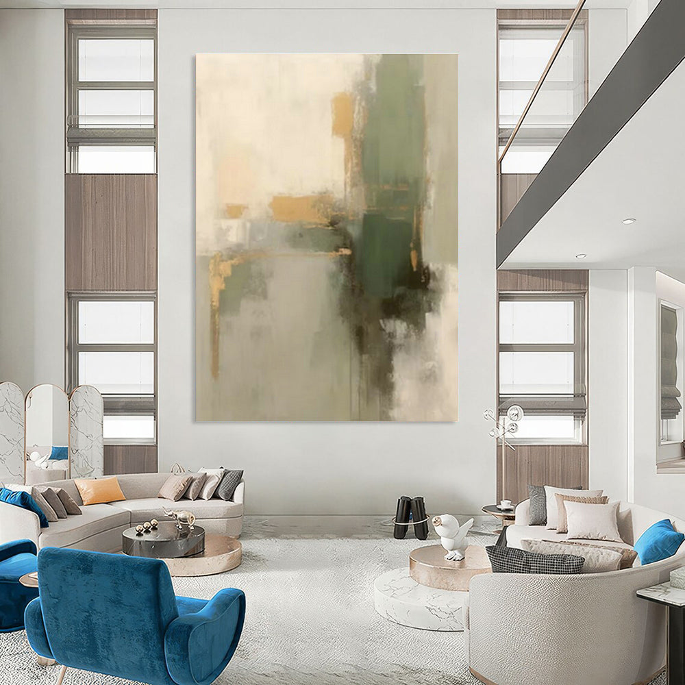 Custom - Made Hand - Painted Abstract Murals for Cottage Office Lofts & Bedroom Window Seat Cushions DLZ0836