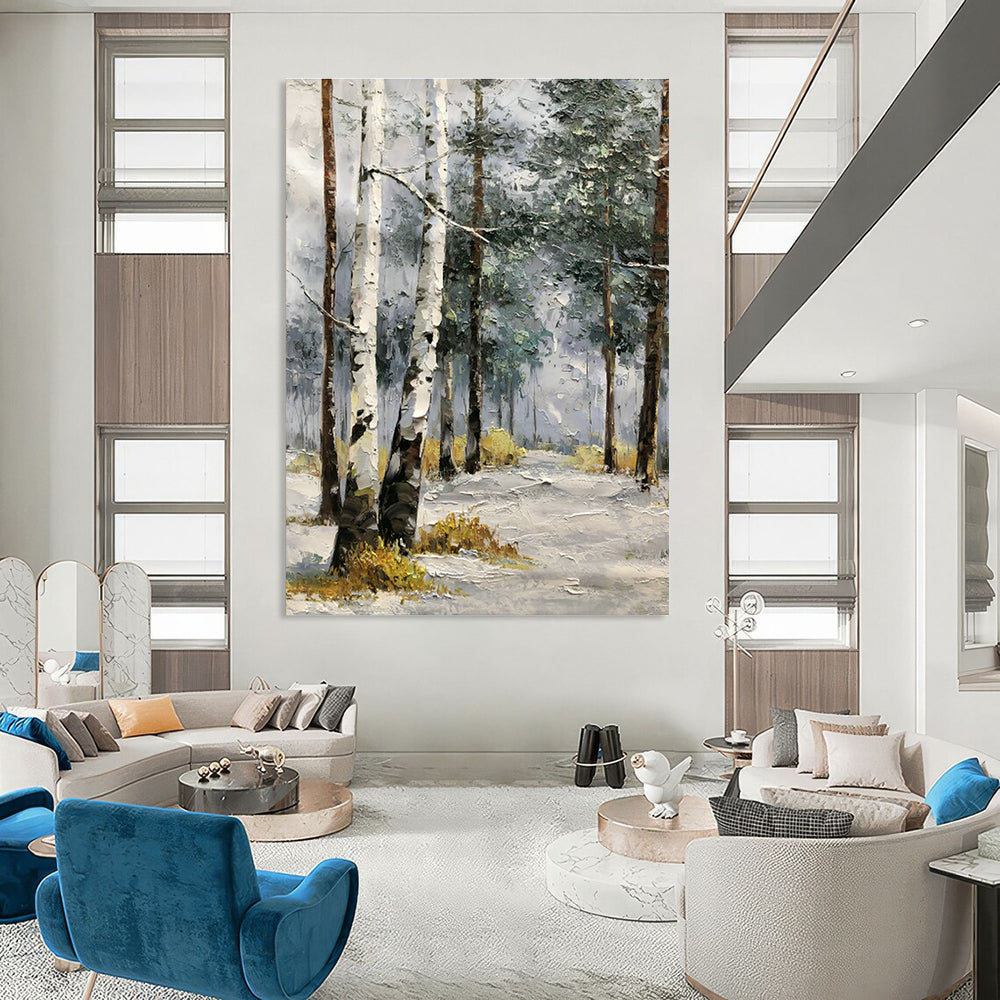 Hand-Painted Large Abstract Canvas for Dining Room & Entryway DLZ1290