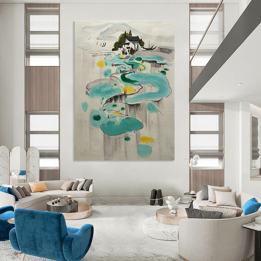 Custom Handmade Abstract Art for Cottage Bedroom & Office DLZ2284
