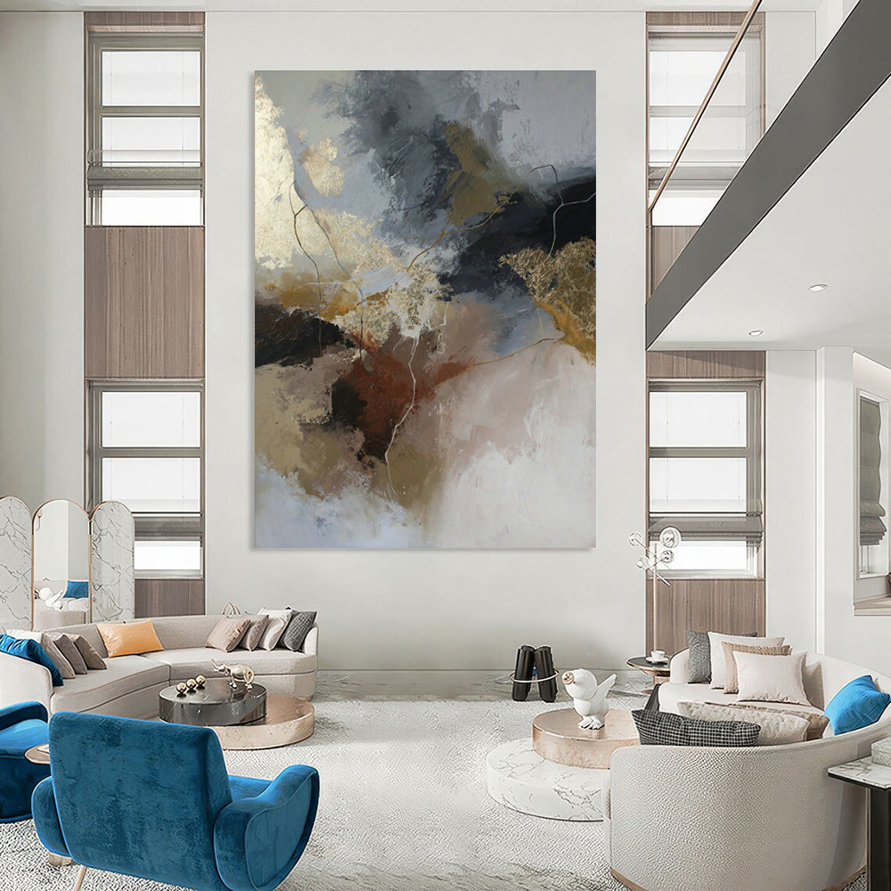 Oversized Bespoke Abstract Mural for Living Room & Hallway DLZ1024