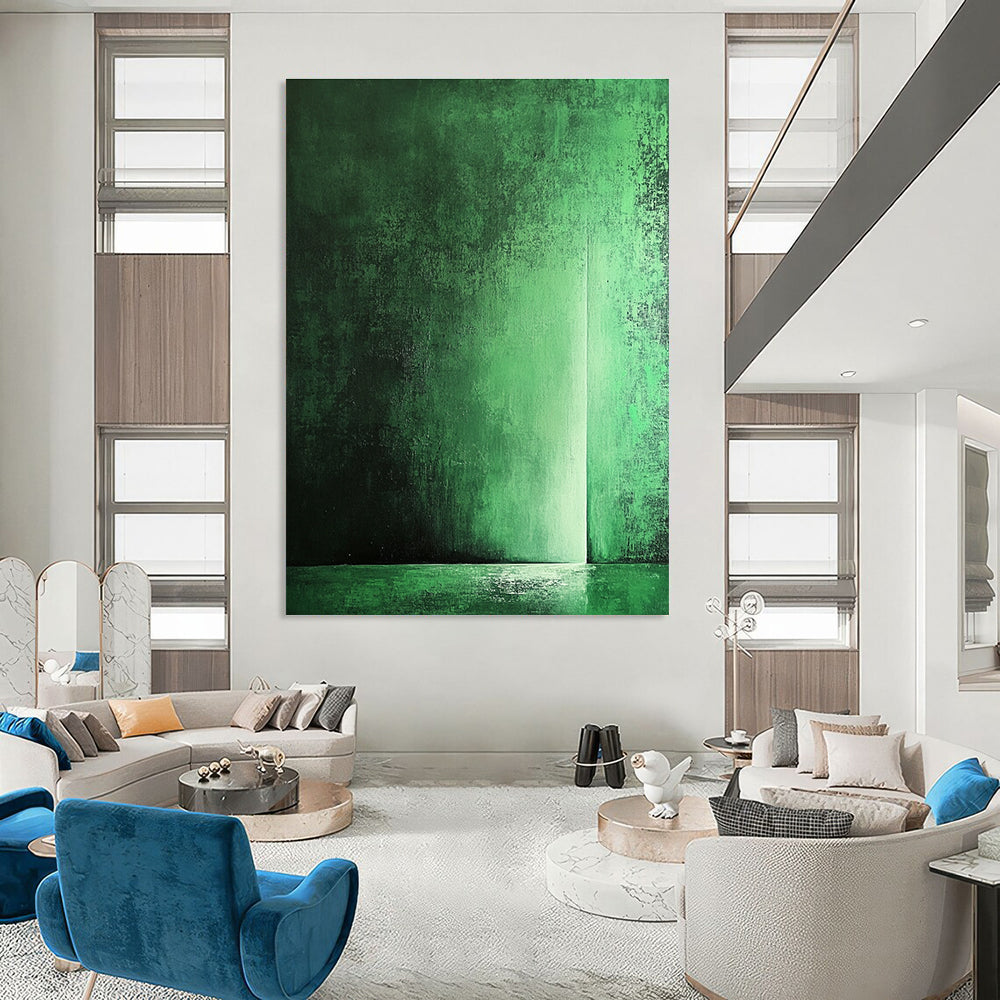 Abstract digital painting featuring a dark green background and soft lighting inspired by Zdzisław Beksiński's minimalist style.STSC1291