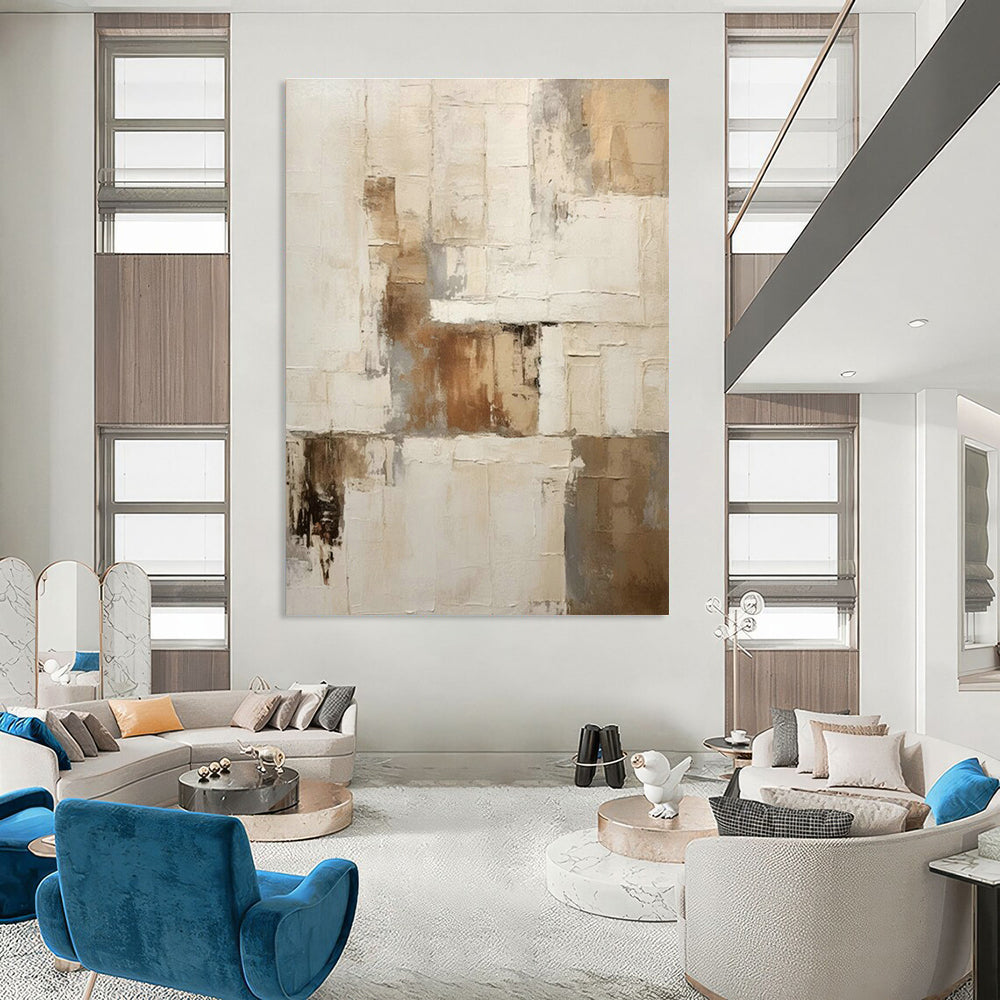 Hand - Painted Oversized Abstract Gem for Living Room & Office DLZ1317