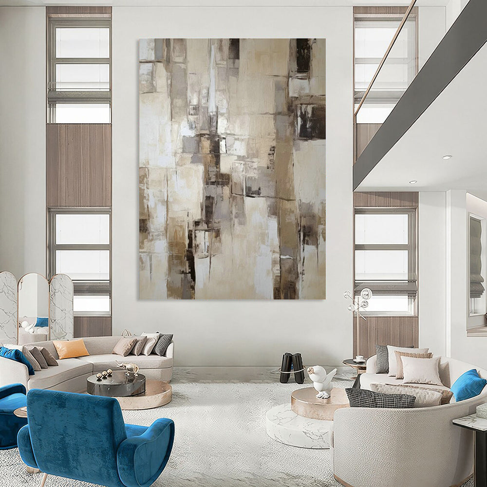Hand - Painted Grand Abstract Canvas for Dining Room & Living Room DLZ1314
