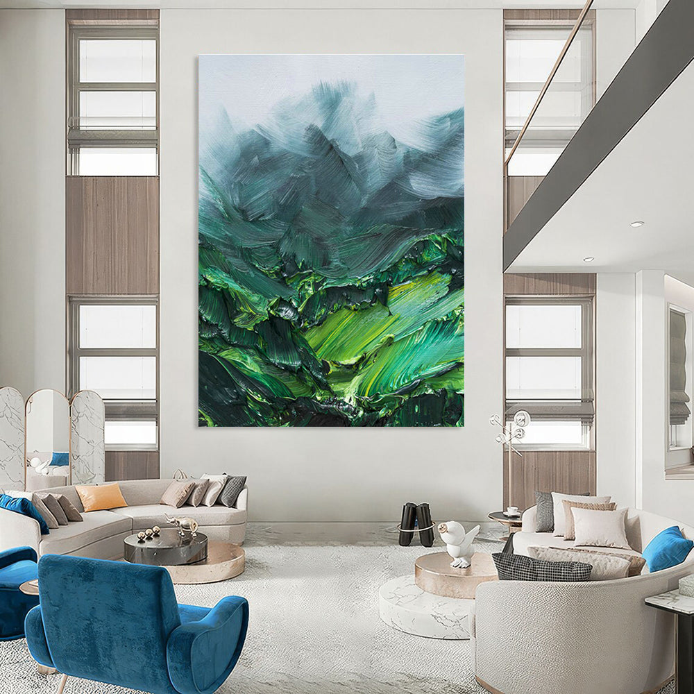 Modern Hand-Painted Abstract Canvas Painting, an Eye-Catching Decoration for Living Room and Entrance DLZ0951