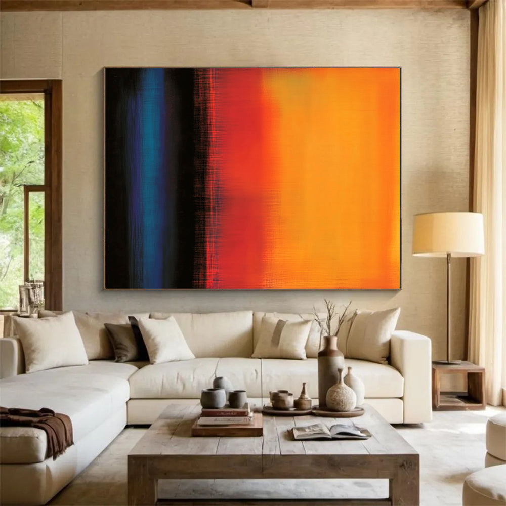Orange Red Gradient Abstract Painting with Subtle Textures GER490