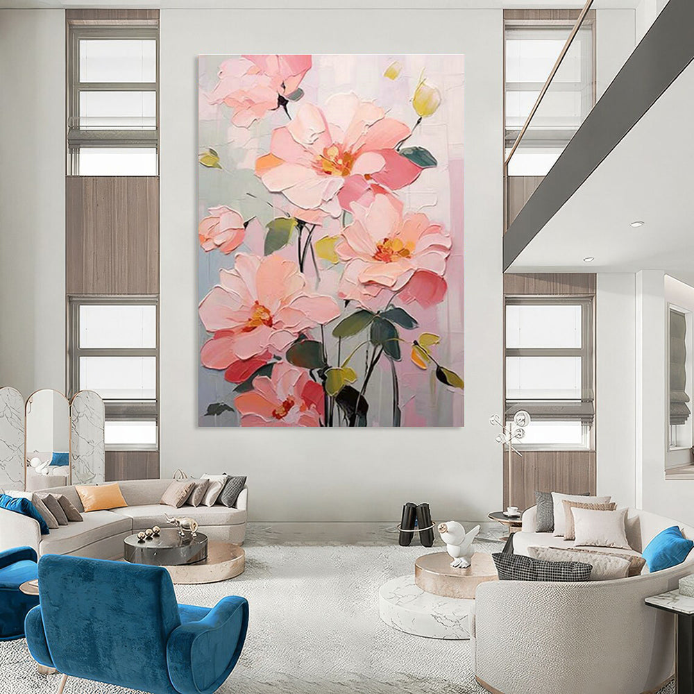Extra - Large Custom Hand - Painted Abstract Painting for Office, Stimulate Work Inspiration DLZ0353