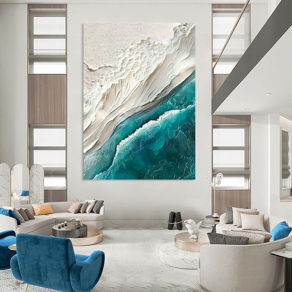 Hand - Painted Oversized Abstract Wall Feature for Living Room & Bedroom DLZ1401