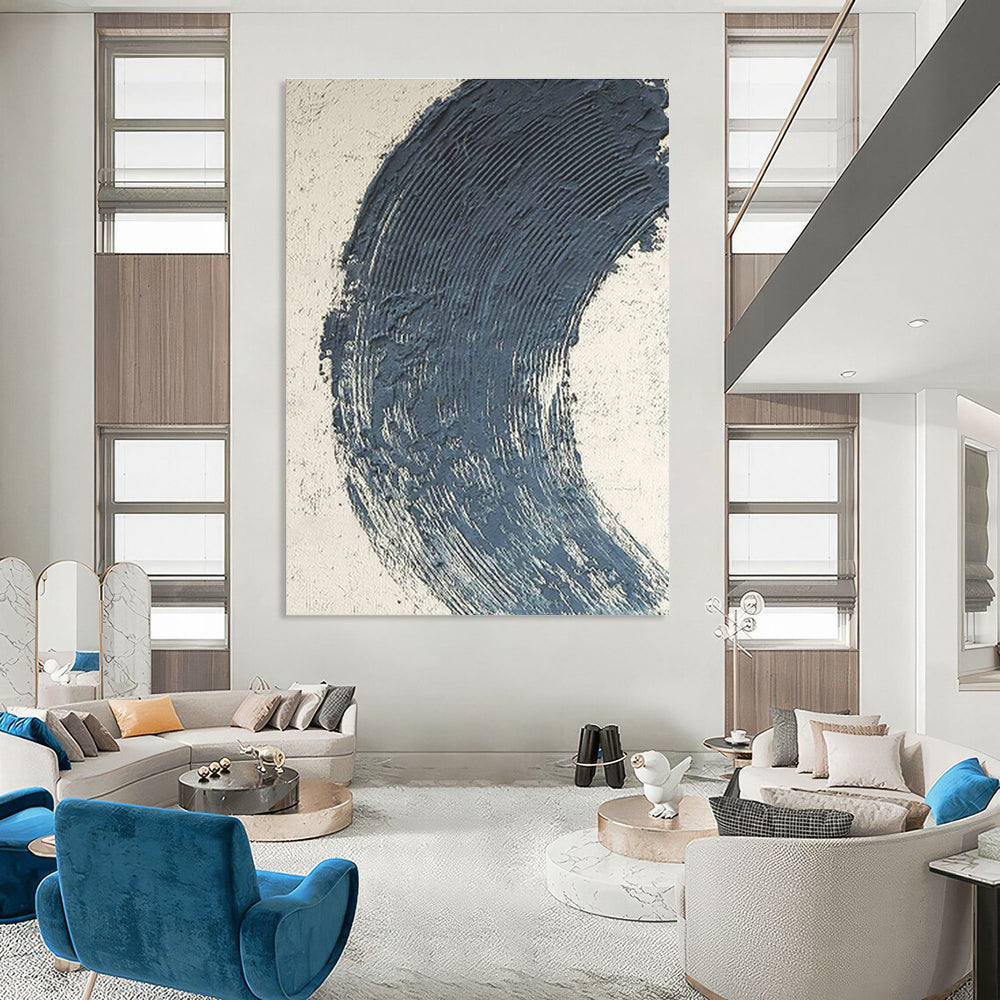 Oversized Abstract Hand - Painted Murals for Office Conference Rooms & Dining Room Alcoves DLZ0663