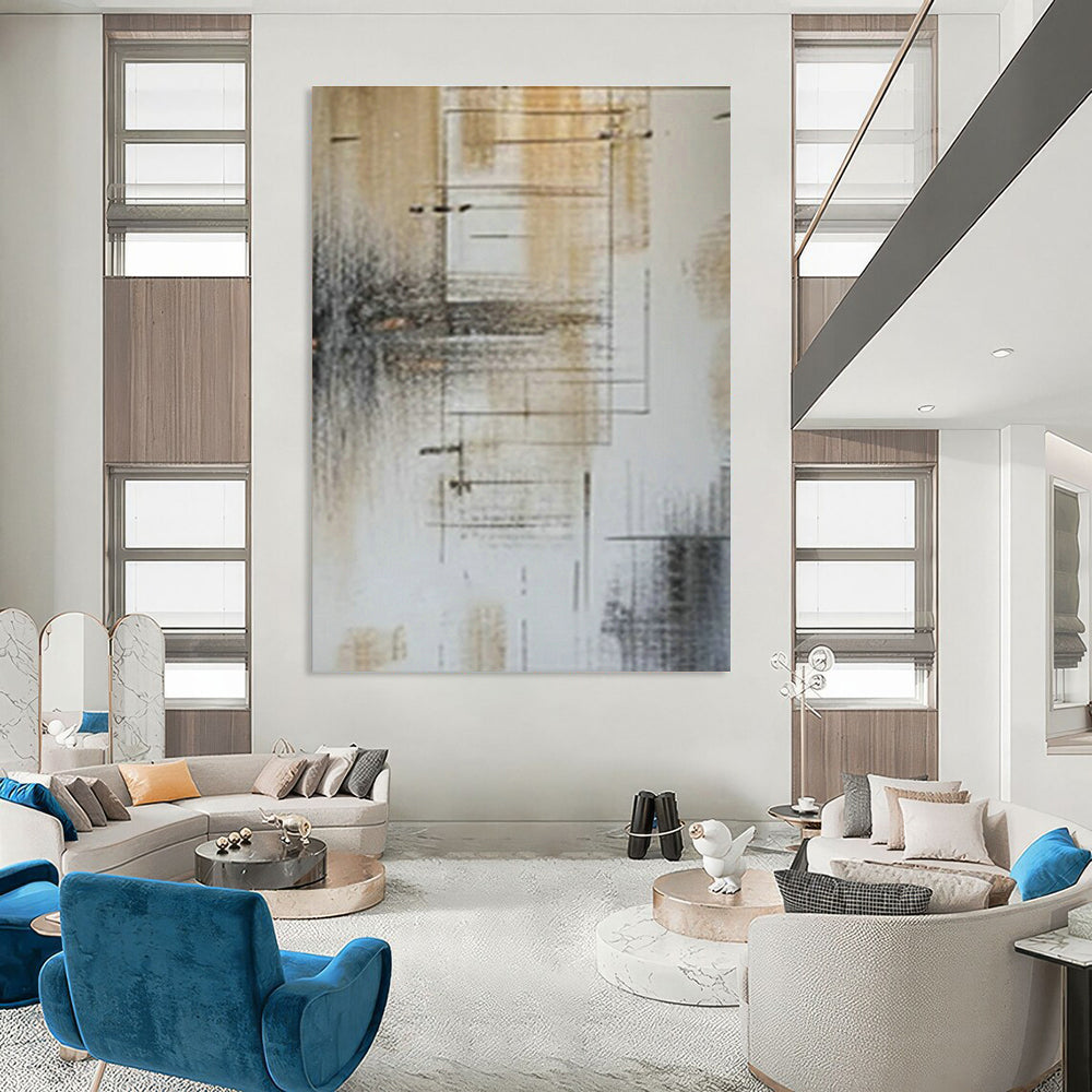 Large-Scale Customizable Abstract Painting for Bedroom & Living Room DLZ0986