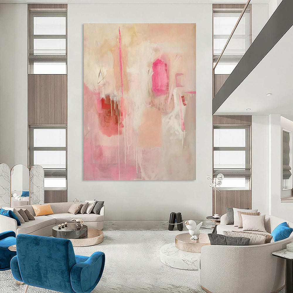 Custom - Crafted Hand - Painted Abstract Murals for Cottage Living Room Window Trim & Bedroom Door Panels DLZ0716