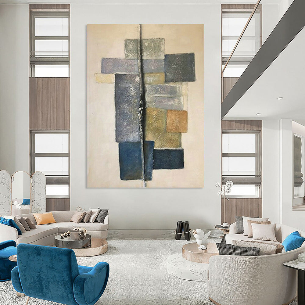 Original Handmade Abstract Canvas for Bedroom and Cottage Hallway DLZ1605
