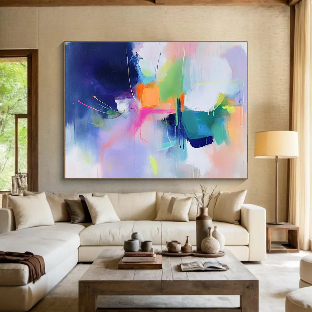 Colorful Abstract Fusion Painting with Vivid Hues DYP470