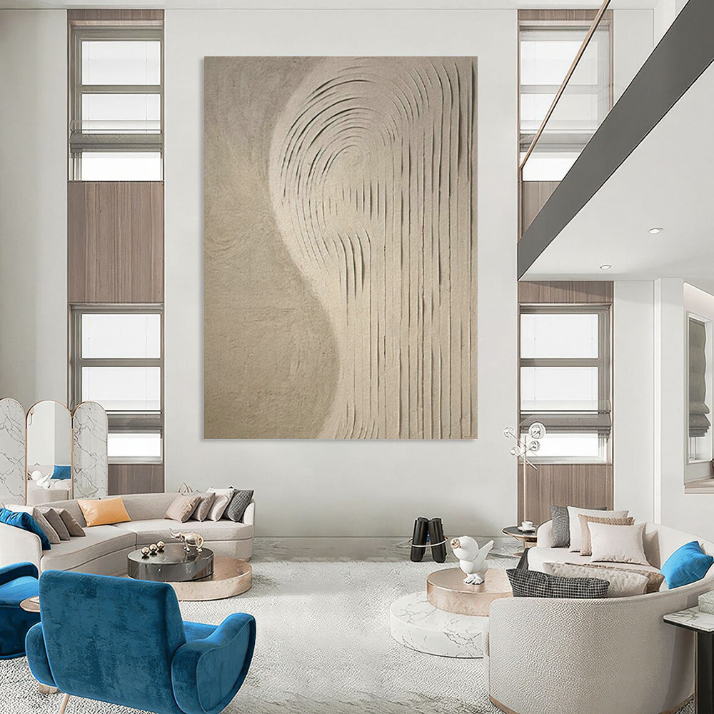 Large Customizable Handmade Abstract Painting for Bedroom Bed Footboard Wall and Living Room Coffee Table Lower Shelf Wall DLZ1855