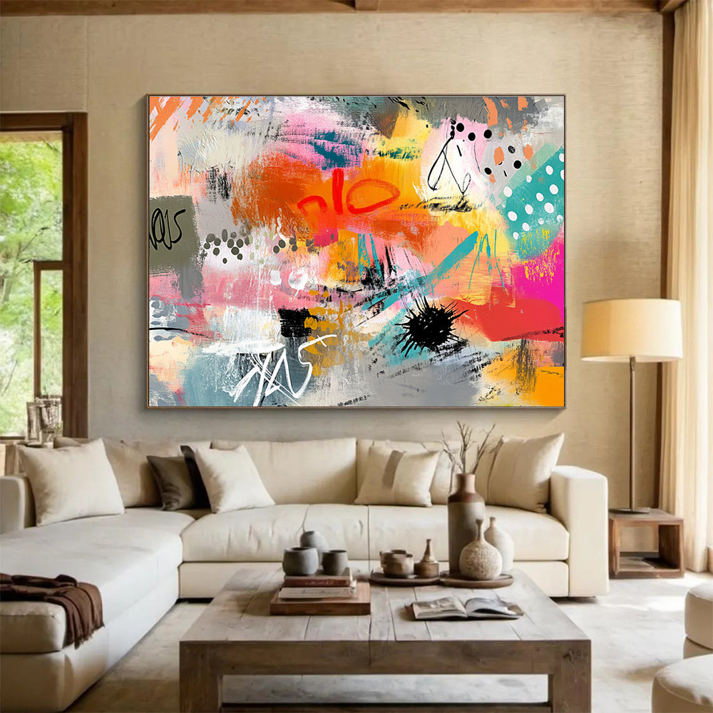 Colorful Abstract Chaos Painting DYP098